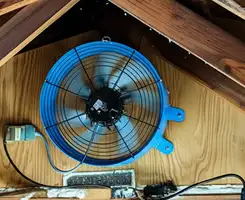 attic fan services with installed attic ventilation fan system in ,